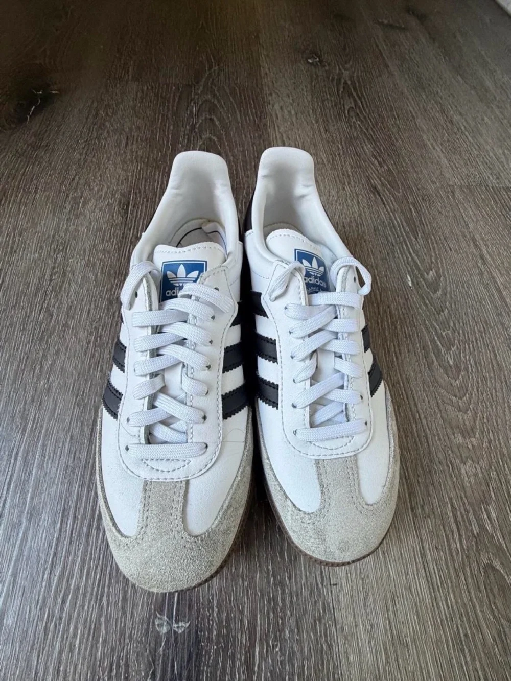 adidas White and Black Classic Low-Top Sneakers